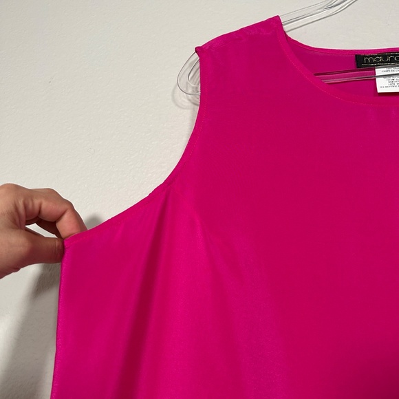Maurada vintage plus size 1X sleeveless top pink 100% silk boxy - Picture 5 of 9